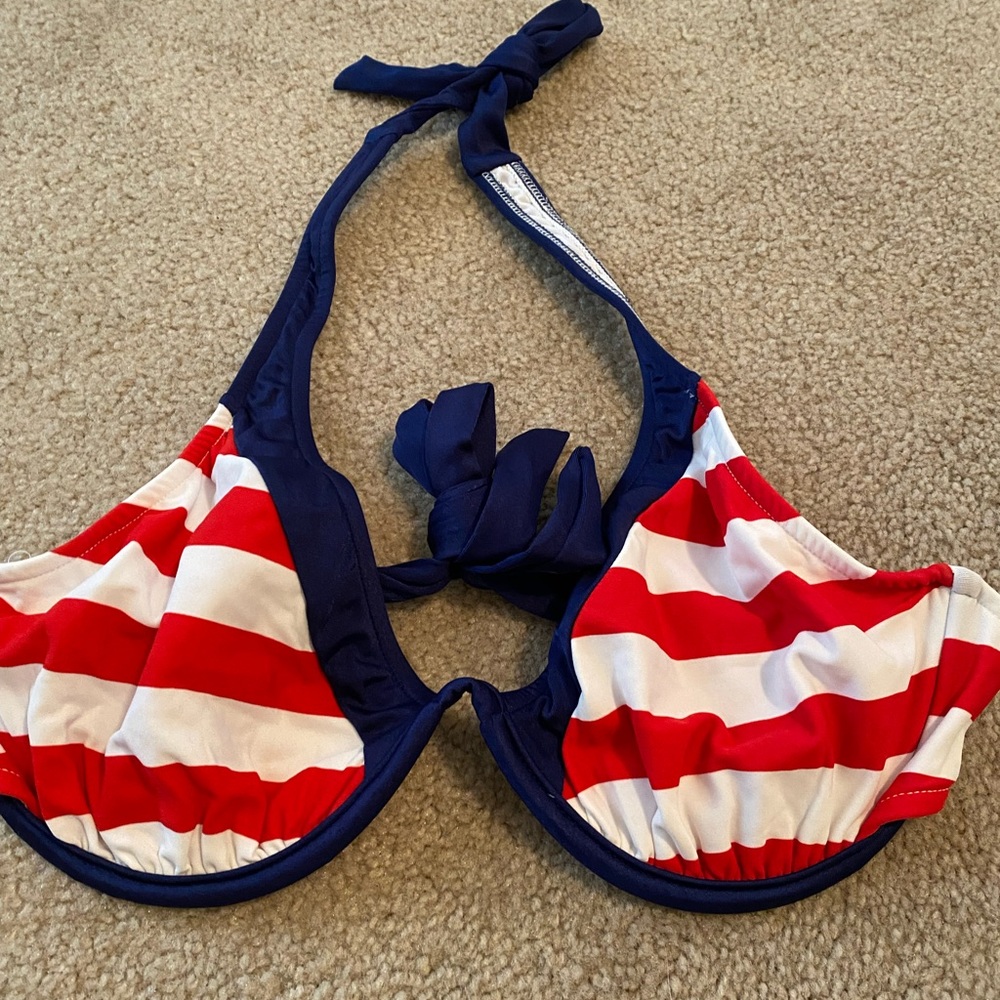 Red white and blue bikini top